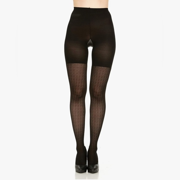 NIB Assets by Sara Blakely Wishbone Texture Tights - Picture 1 of 3